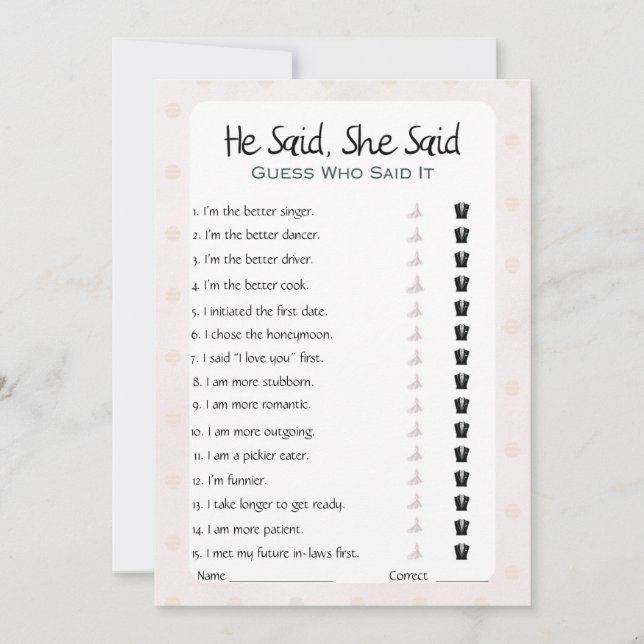 Convite Ele Disse Que Disse Jogo De Chá de panela (Frente)