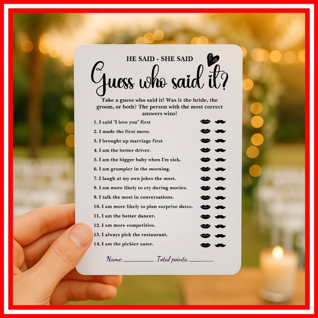 Convite Ele Disse Que Ela Disse Chá de panela Jogo Moderno (Criador carregado)