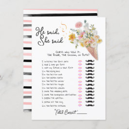 Convite Ele disse que ela disse que jogava Chá de panela