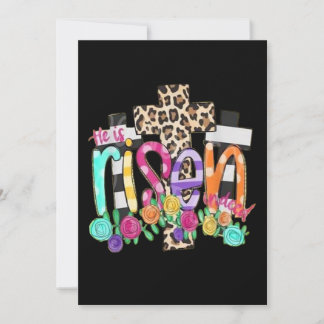 Convite Ele é Risen Christian Páscoa