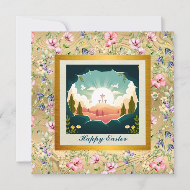 Convite Ele é Risen e Celebração da Ressurreição domingo (Frente)