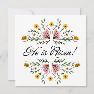 Convite Ele é Risen Páscoa