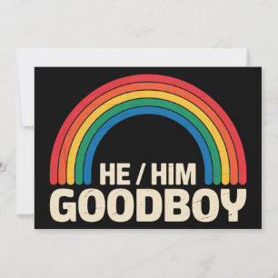 Convite Ele é um bom rapaz, Rainbow LGBTQ Orgulho gay Ally