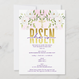 Convite Ele Está Riscado, Páscoa De Citação Religiosa