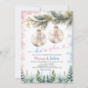 Convite Ele ou Ela Cookies A Revelação do Gênero do Enfeit