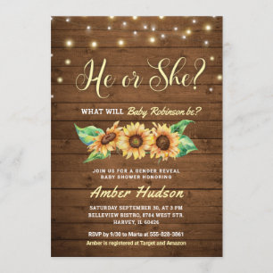 Convite Ele ou Ela Revelar Chá de fraldas do Partido Spri