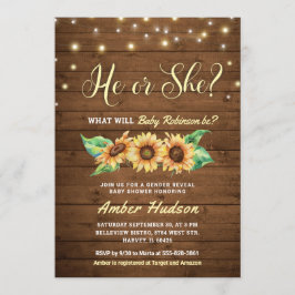 Convite Ele ou Ela Revelar Chá de fraldas do Partido Sprin