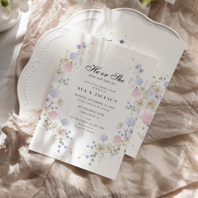 Convite Ele ou Ela Rosa e Azul Viram Sexo Selvagem (Criador carregado)