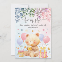 Convite Ele Ou Ela Ursa Um Chá de fraldas De Revolução De 