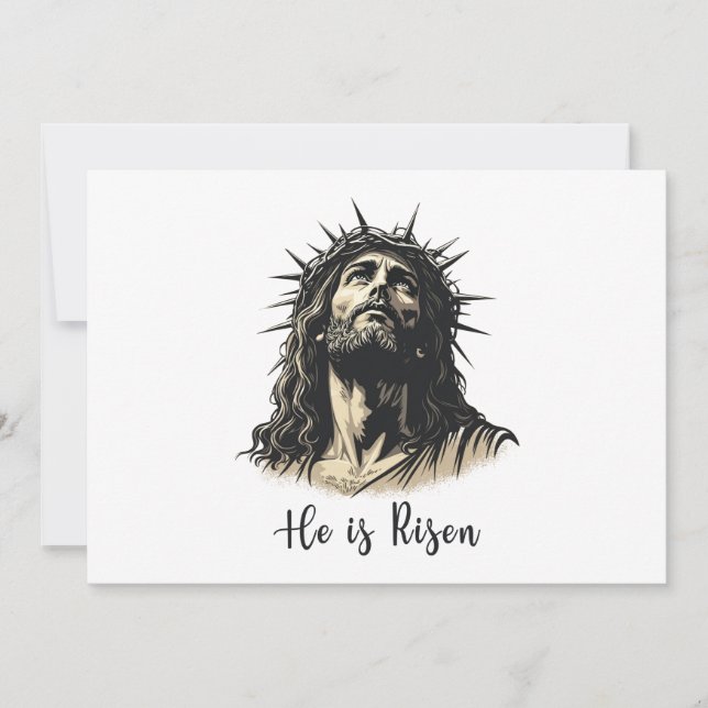 Convite Ele Ressuscitou Jesus Cristão Feliz Páscoa (Frente)