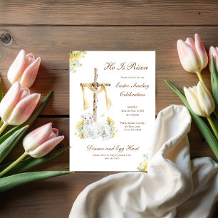 Convite Ele Ressuscitou Páscoa Cristã