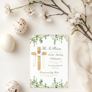 Convite Ele Ressuscitou Páscoa Cristã