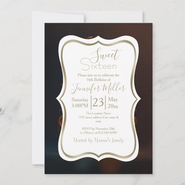 Convite Electric guitar on fire                            (Frente)