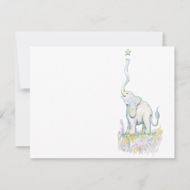 Convite Elefante afortunado (Frente)