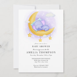 Convite Elefante Cute | Chá de fraldas de animais