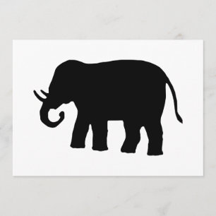 Convite Elefante Preto