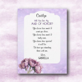 Convite Elegância BOHO! Você será minha Dama de Honra cart