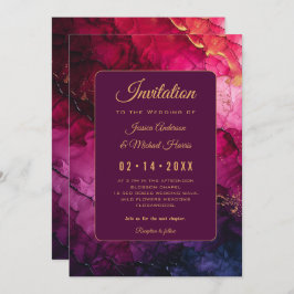 Convite Elegância Celestial: A Sinfonia Marble