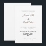 Convite Elegância clássica com script simples<br><div class="desc">Convite Simples de Casamento Genérico com Script de Elegância ClássicoEste convite elegante de casamento apresenta um roteiro clássico e um simples design verde-aquarela ,  excelente para casamento clássico,  casamento vintage,  casamento da primavera ou casamento de verão. Ver todas as peças correspondentes na coleção</div>
