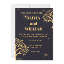 "Elegância da meia-noite: Casamento Azul Escuro