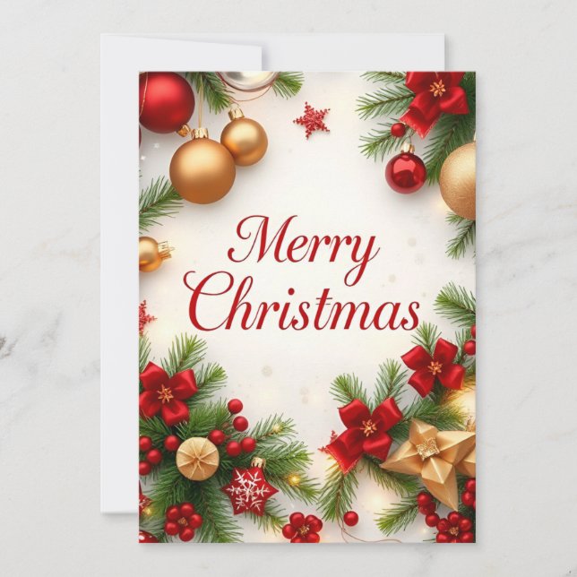 Convite Elegância do Natal: Uma Celebração Festiva (Frente)