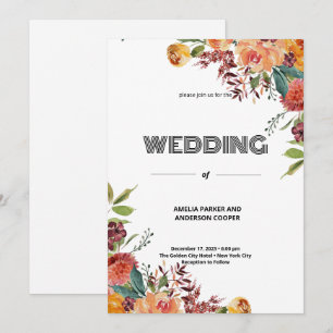 Convite Elegância em Bloom Wedding