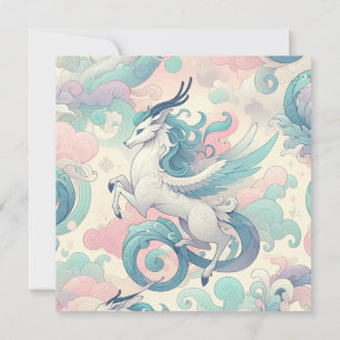 Convite Elegância Mística: Sussurros Pastel Kirin