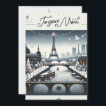 Convite Elegância Parisiense de inverno, Cidade das Luzes<br><div class="desc">Entra numa terra maravilhosa de inverno parisiense com o nosso convite de Natal "Elegância Parisiense de inverno". Esta bela carta captura o romance e o encanto de Paris durante a estação festiva. Desde as luzes cintilantes ao longo do Sena até a majestosa Torre Eiffel brilhando com alegria de férias, cada...</div>