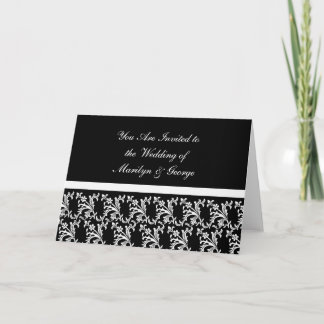 Convite Elegância Preto e Branco