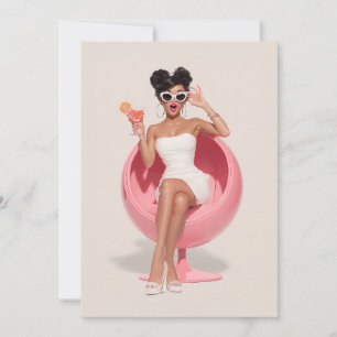 Convite Elegância Retro Chic Vibes