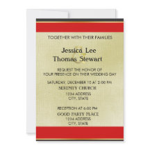 Elegância Simples Vermelha, Preta e Dourada