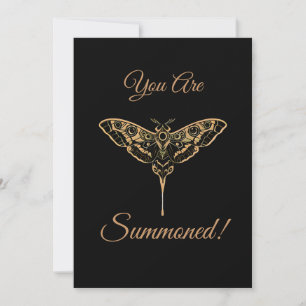 Convite Elegância Sombria - Preto e Dourado