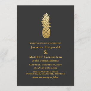 Convite Elegância tropical Casamento de ananás