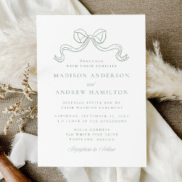 Convite Elegância Vintage Arco de Casamento Verde Salvia