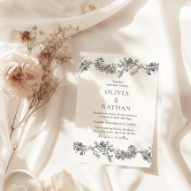 Elegância Vintage: Casamento Clássico de Preto e B