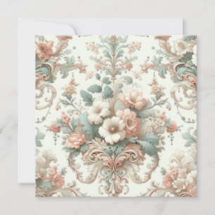 Convite Elegância Vitoriana: Padrões de Pastel Soft