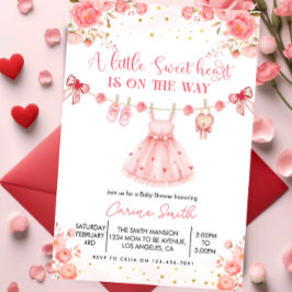 Convite Elegant a Little Sweetheart Baby Shower