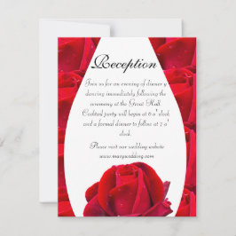 Convite elegant and romantic red roses