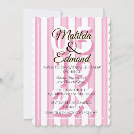 Convite Elegant and Whimsical Pastel Stripes