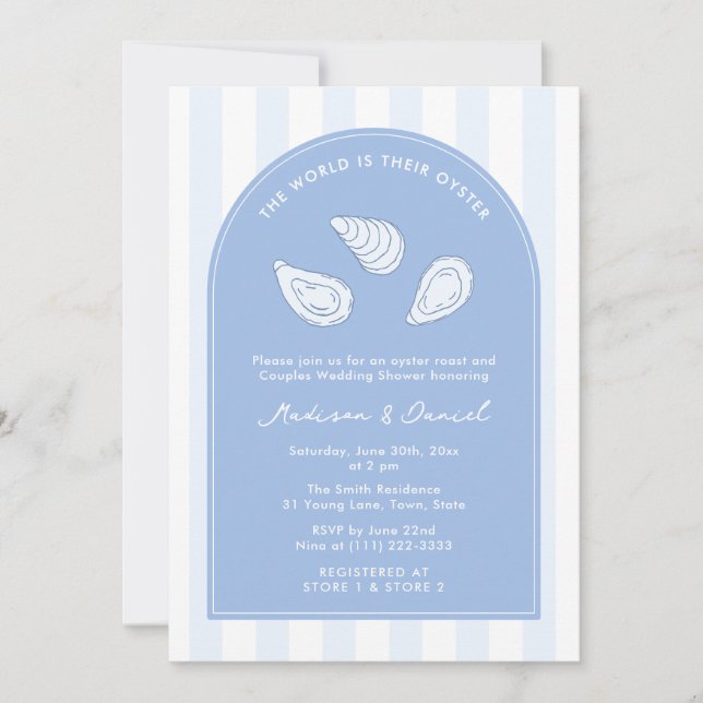Convite Elegant Arch Oyster Roast Couples Wedding Shower (Frente)