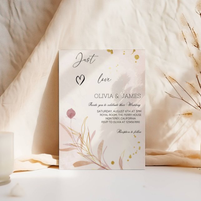 Convite Elegant Autumn Botanical Luxury Wedding Party (Criador carregado)