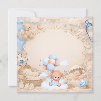 Convite Elegant Baby Celebration Invitation Template