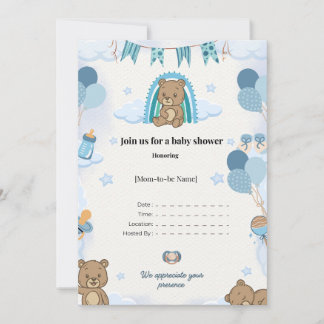 Convite Elegant Baby Shower Invitation