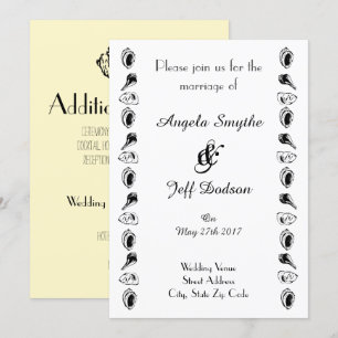 Convite Elegant Beach Wedding