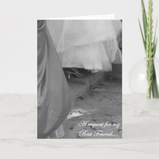 Convite Elegant Best Friend Maid of Honor Request Card