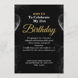 Convite Elegant Birthday Card – Stylish CUSTOMIZABLE CARD.