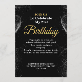 Convite Elegant Birthday Card – Stylish CUSTOMIZABLE CARD.