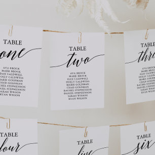 Convite Elegant Black Table Number 2 Seating Chart