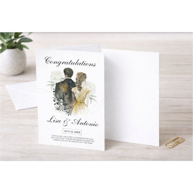 Convite Elegant Black & White Minimalist Wedding (Criador carregado)