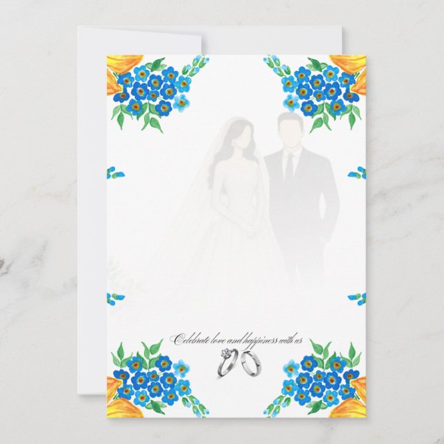 Convite Elegant Blank Wedding Invitation – Fully Customiza (Frente)